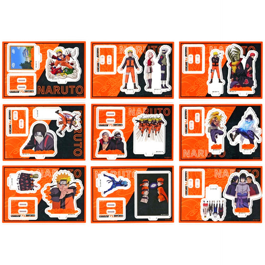 Set of 9 Naruto Shippuden Acrylic Stand Collection Naruto 72 series [USED]