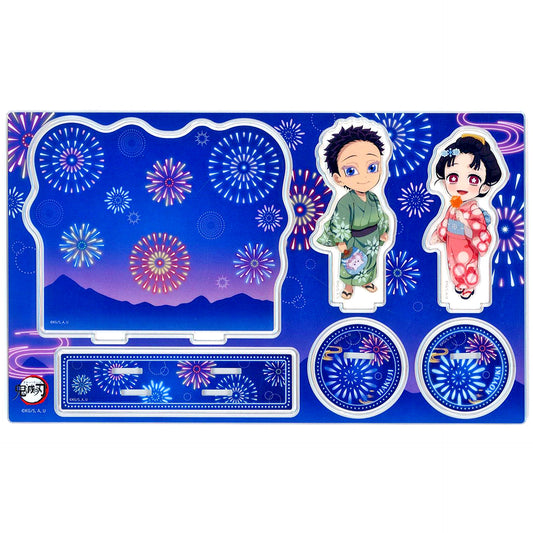 Hakuji & Koyuki Diorama Acrylic Stand Set Demon Slayer Fireworks Festival 2025 ufotable Webshop Kuji Hakuji and Koyuki A Prize [USED]