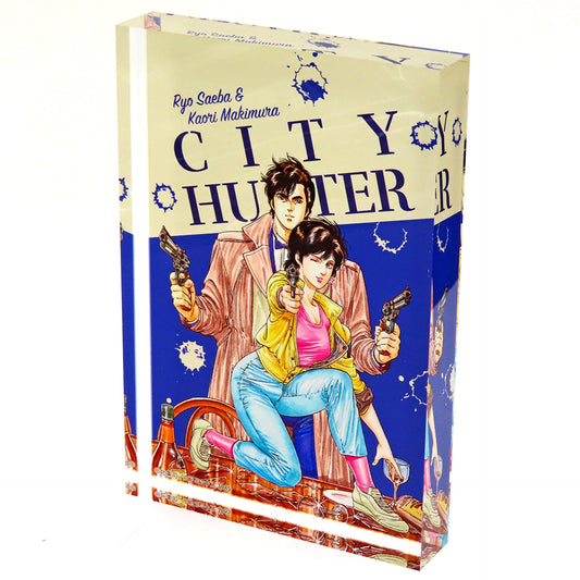 Ryo Saeba & Kaori Makimura City Hunter Acrylic Block Gallery Zenon Open Commemorative Project Tsukasa Hojo Exhibition The road to City Hunter 40th anniversary 2025 Limited Special Exhibition [USED]