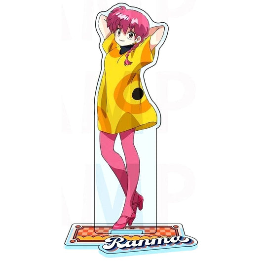 Ranma Saotome Illustration American Retro Acrylic Stand Ranma 1/2 Okawa Bukubu Big Camera Anime Sofmap [USED]