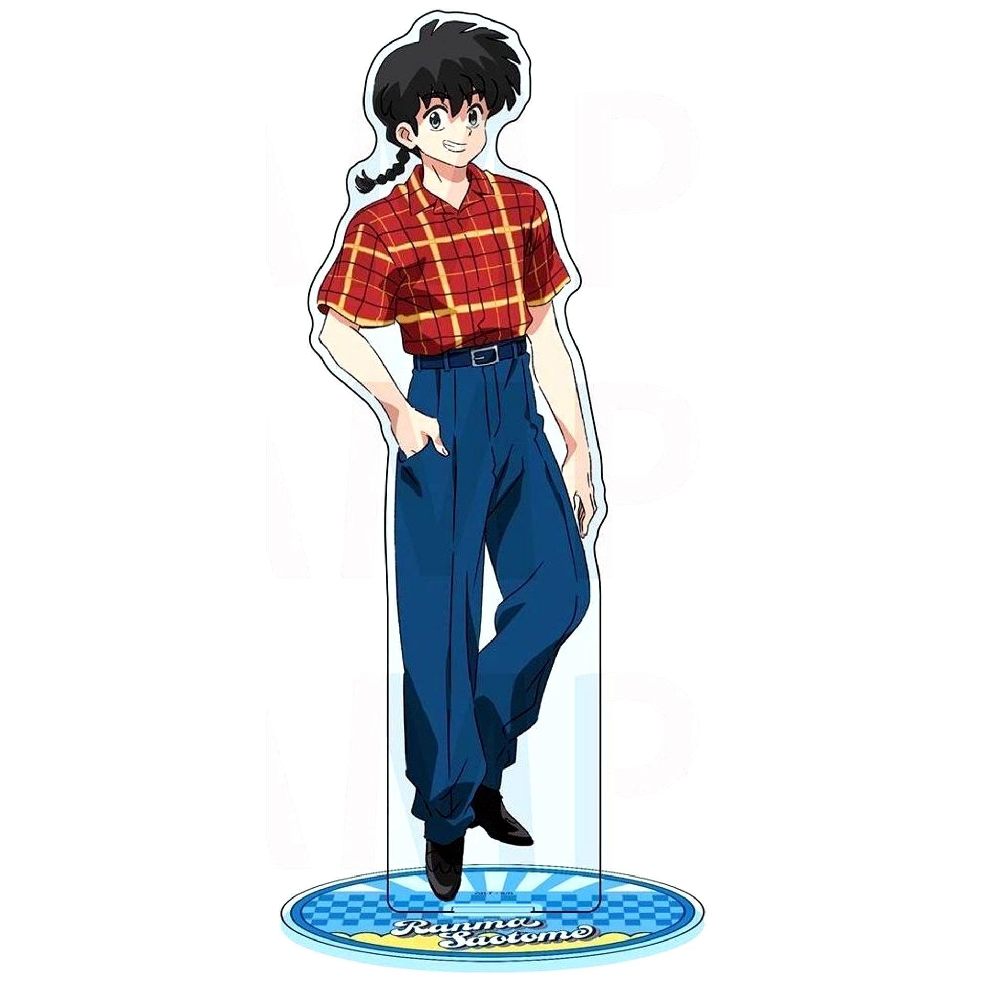 Ranma Saotome Ranma 1/2 x Bkub Okawa American Retro Illustration Big Acrylic Stand Bic Camera and Animega x Sofmap Presale Fair [USED]