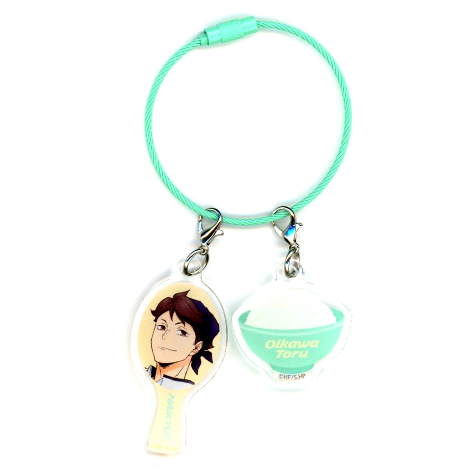 Toru Oikawa Haikyu!! Ootoya Victory Rice Collab Trading Shamoji & Rice 2-Part Acrylic Charm [USED]