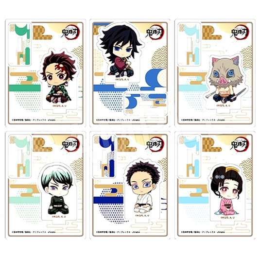 Set of 6 Demon Slayer Petanko Trading Acrylic Stand Infinity Castle Arc Chapter 1 Ver. Type A [USED]