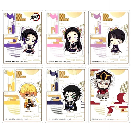 Set of 6 Demon Slayer Petanko Trading Acrylic Stand Infinity Castle Chapter 1 Ver. Type B [USED]