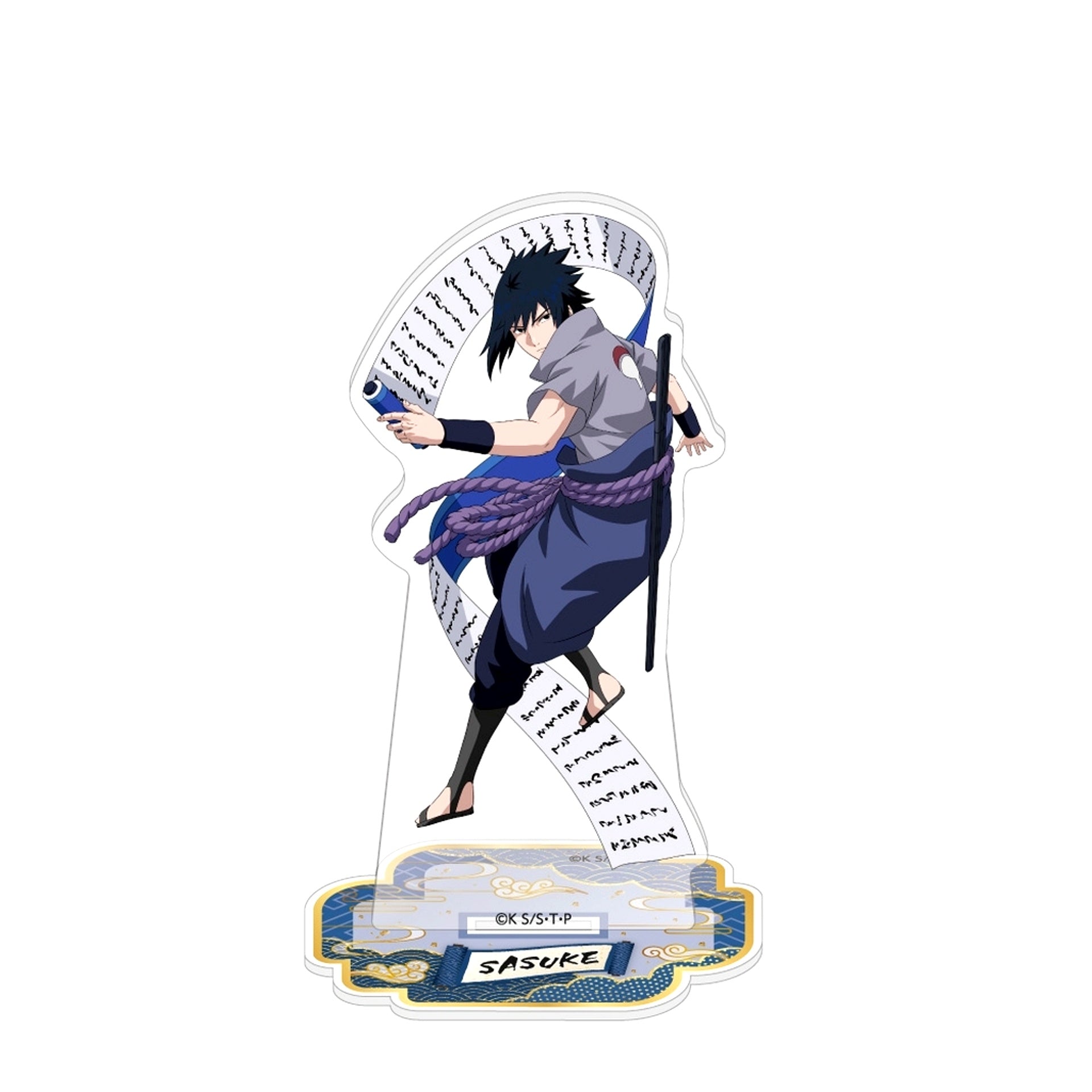 Sasuke Uchiha Illustration Acrylic Stand Naruto Shippuden Pop Up Store [USED]