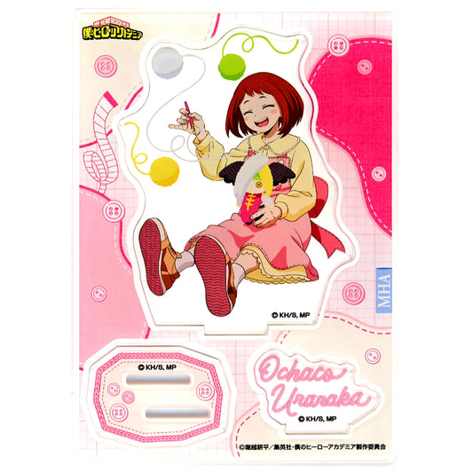 Ochaco Uraraka My Hero Academia FINAL SEASON Broadcast Commemoration Fair in HANDS Knit! Amigurumi Acrylic Stand [USED]