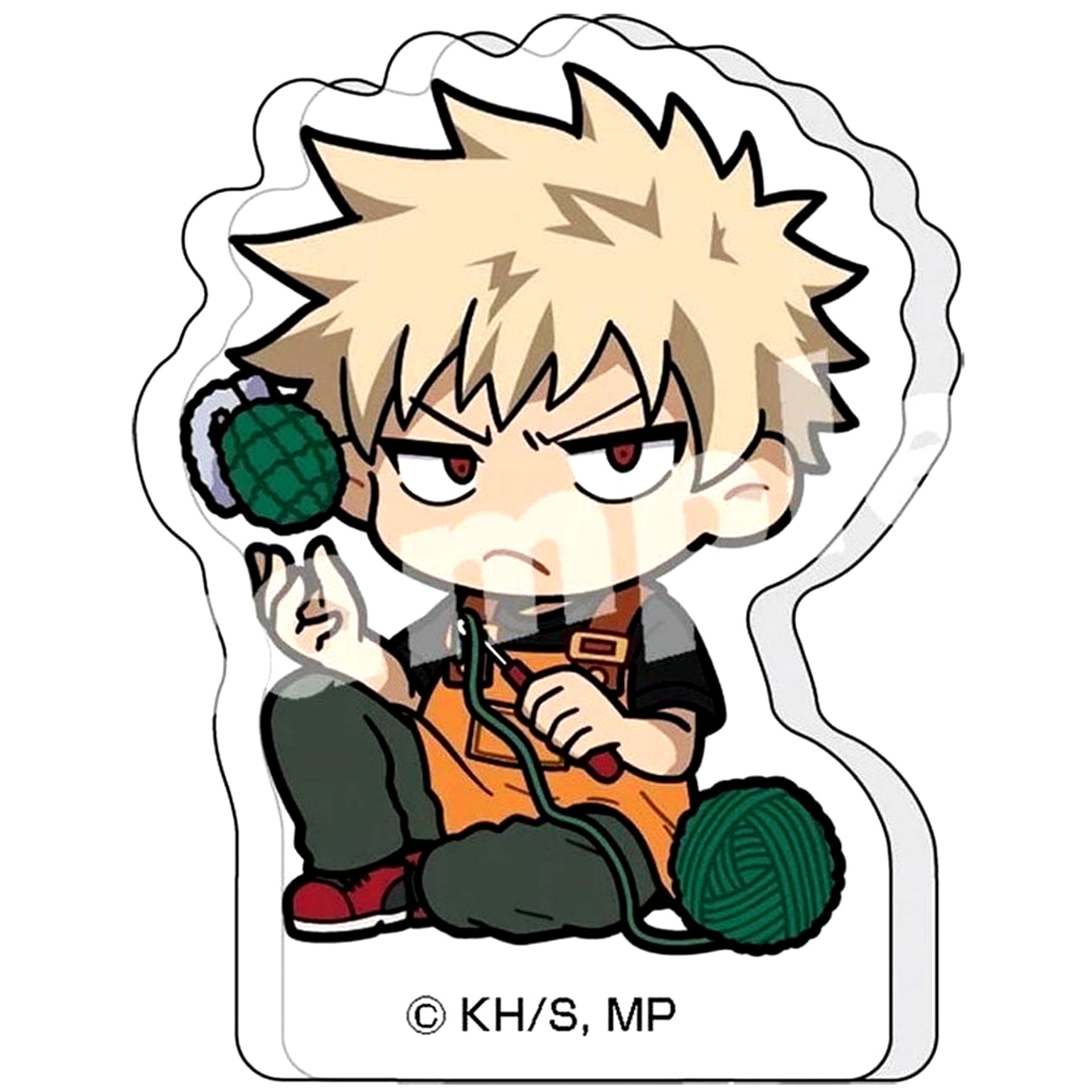 Katsuki Bakugo My Hero Academia Final Season Broadcast Commemoration Fair in Hands Trading Mini Acrylic Block Knit! Amigurumi Chibi [USED]