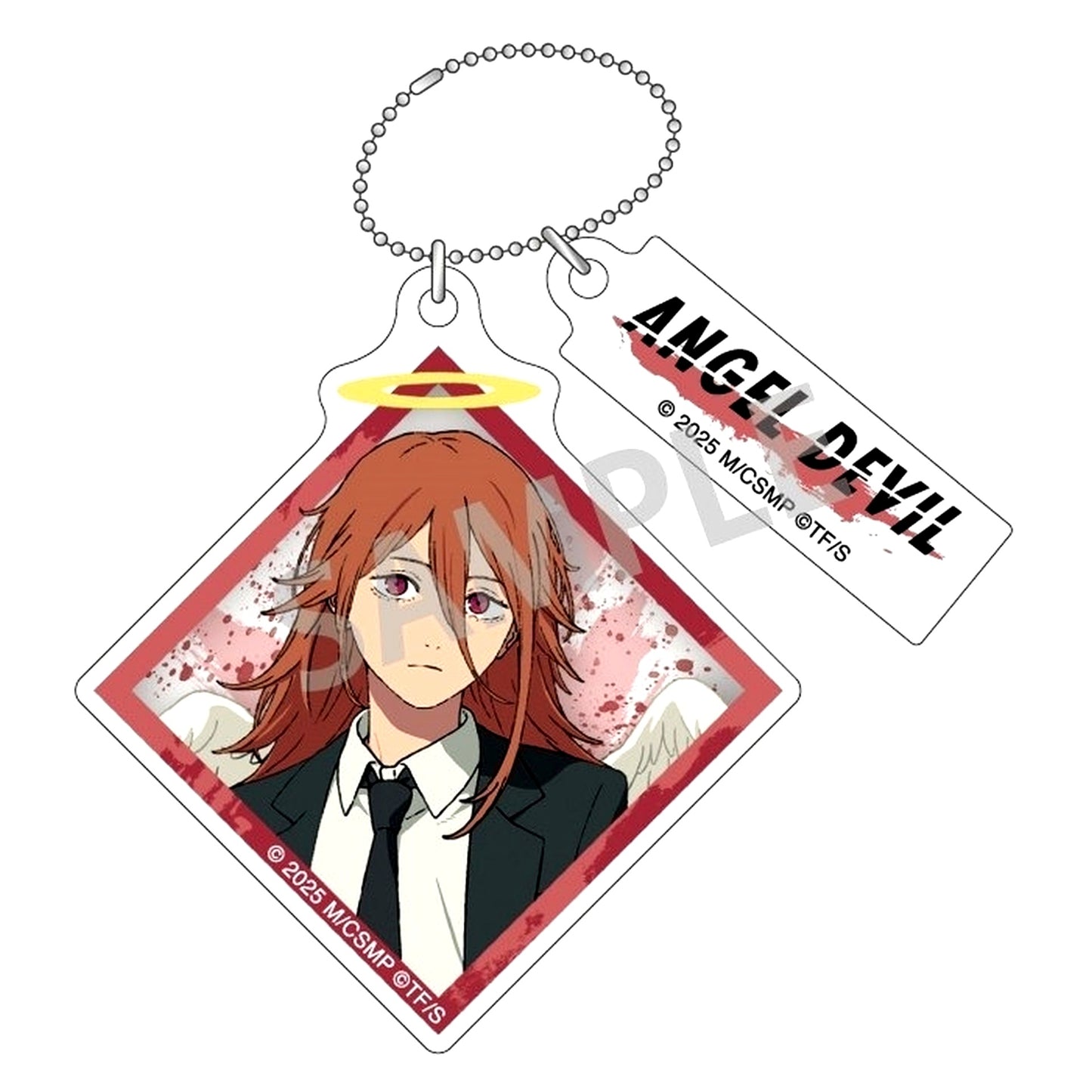 Angel Devil Chainsaw Man The Movie Reze Arc Trading Double Parts Keychain [USED]