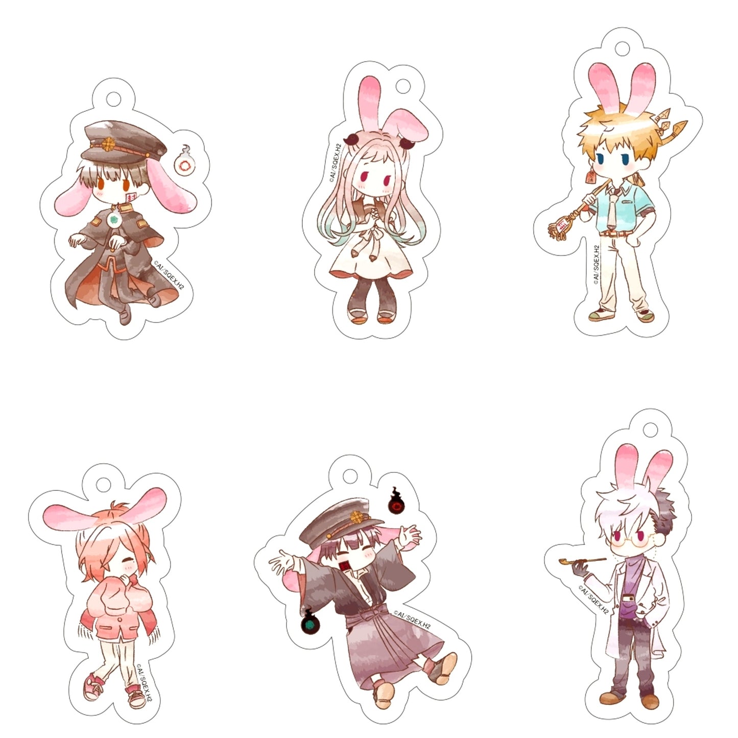 Set of 6 Toilet-Bound Hanako-kun 2 Retro-tic Acrylic Keychain Vol.2 [USED]