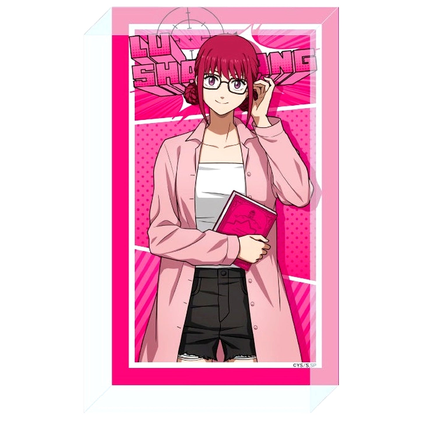 Lu Xiaotang Glasses Style Sakamoto Days Acrylic Block [USED]