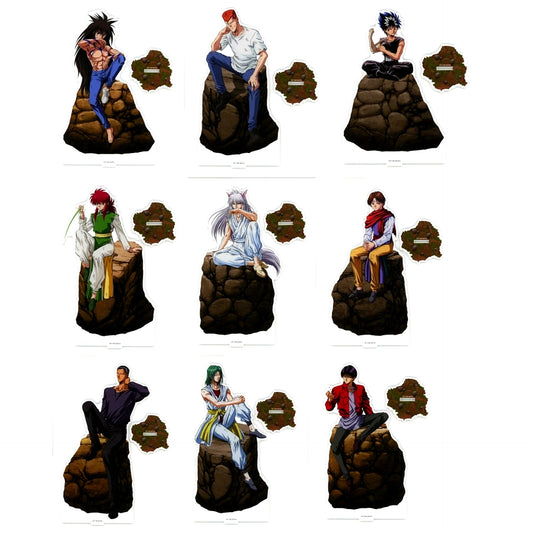 Set of 9 Prize C WEB Kuji Yu Yu Hakusho 14th After the battle Big Acrylic Stand [USED]
