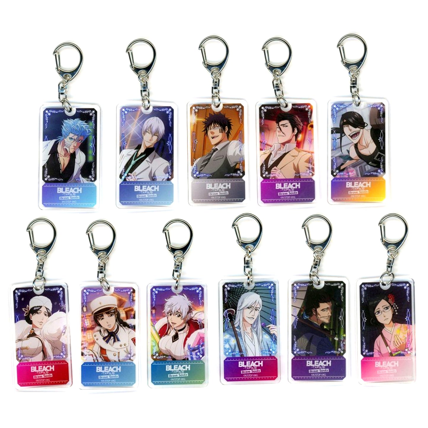 Set of 11 Bleach Brave Souls 10th Anniversary Fes Acrylic Keychain [USED]