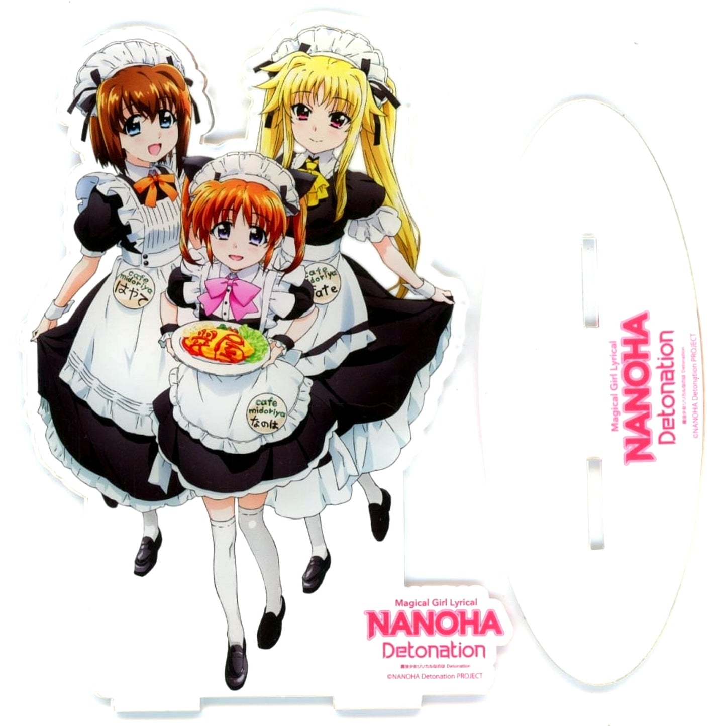 Nanoha Takamachi & Fate T. Harlaown & Hayate Yagami Maid Ver. Acrylic Stand Figure Magical Girl Lyrical Nanoha Detonation [USED]