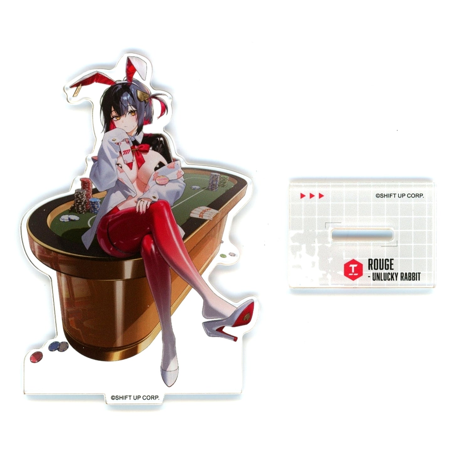 Rouge Unlucky Rabbit Goddess of Victory: Nikke Acrylic Stand MEGA NIKKE STORE BUNNY FAIR 2025 [USED]