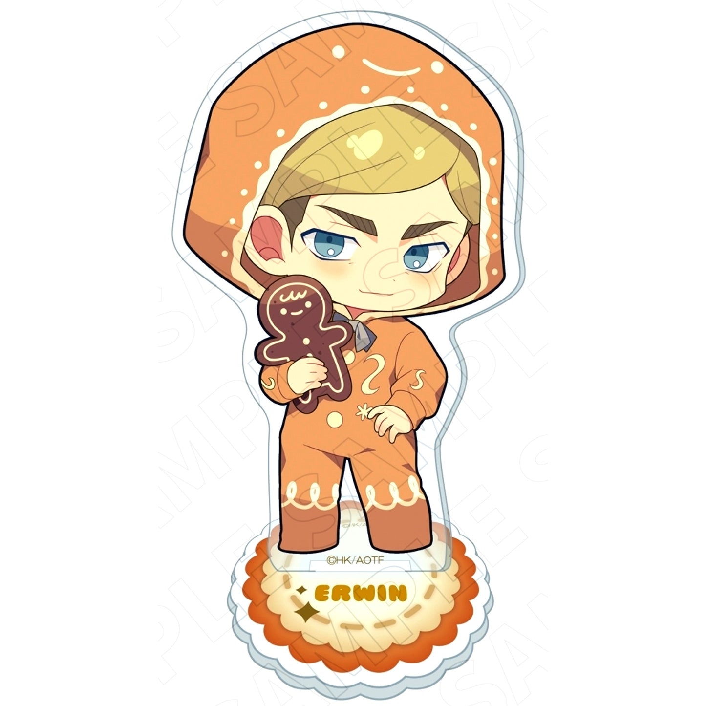Erwin Smith Attack on Titan 3 o'clock Mini Character BIG Acrylic Stand [USED]