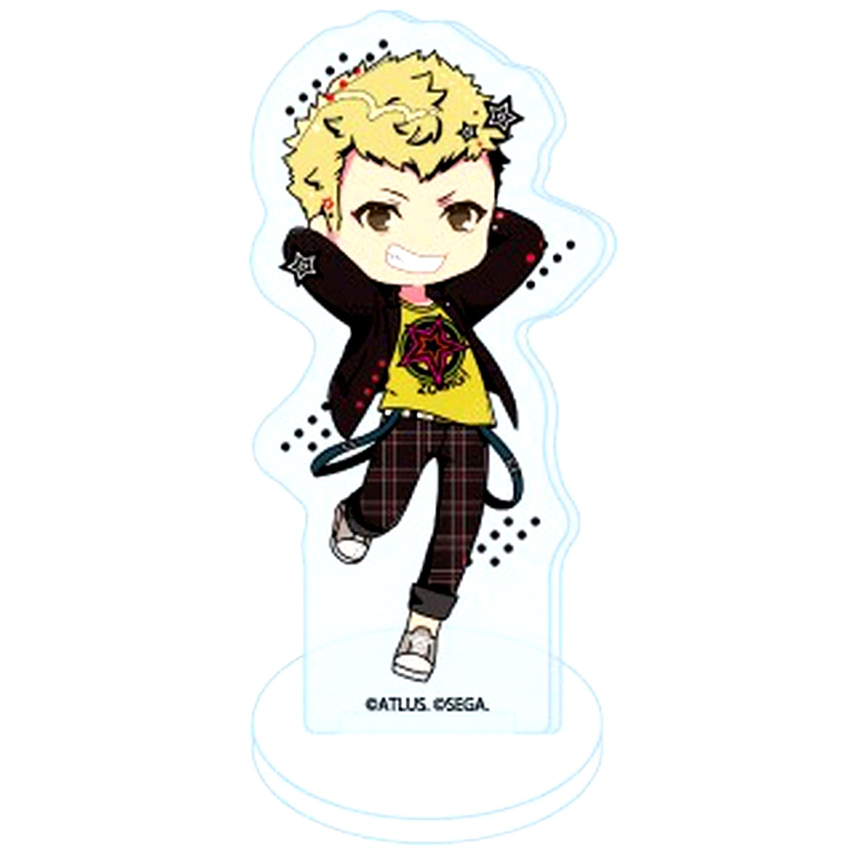 Ryuji Sakamoto 03. POP Art Illustration Persona 5 Royal Acrylic Puchi Stand [USED]