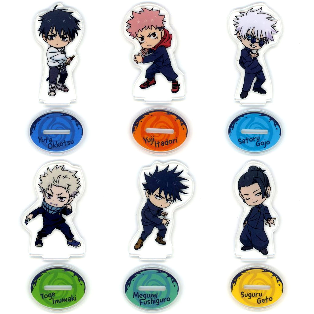 Set of 6 Jujutsu Kaisen 5th Anniversary x ROUND1 Amusement Corner Limited Acrylic Stand [USED]