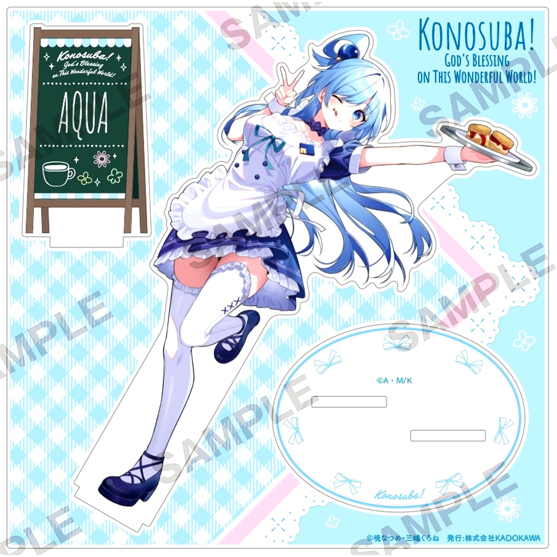 Aqua Acrylic Stand KonoSuba God's Blessing on This Wonderful World! Axel Maid Cafe Branch in Yurakucho Marui [USED]