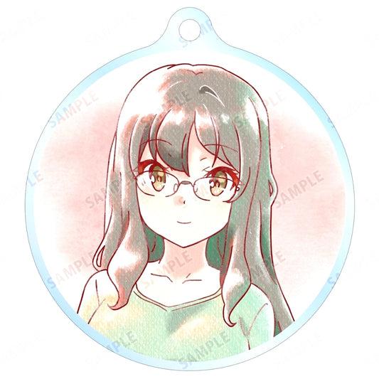Rio Futaba Rascal Does Not Dream of Santa Claus Trading Ani-Art aqua label Acrylic Keychain [USED]