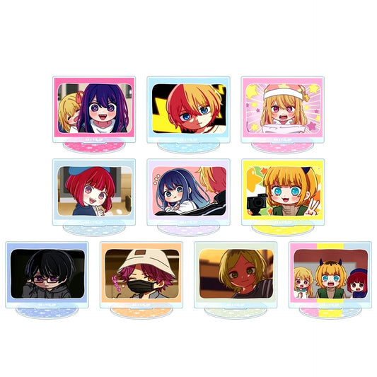 Set of 10 Oshi no Ko Trading Yuru Koma Acrylic Stand [USED]