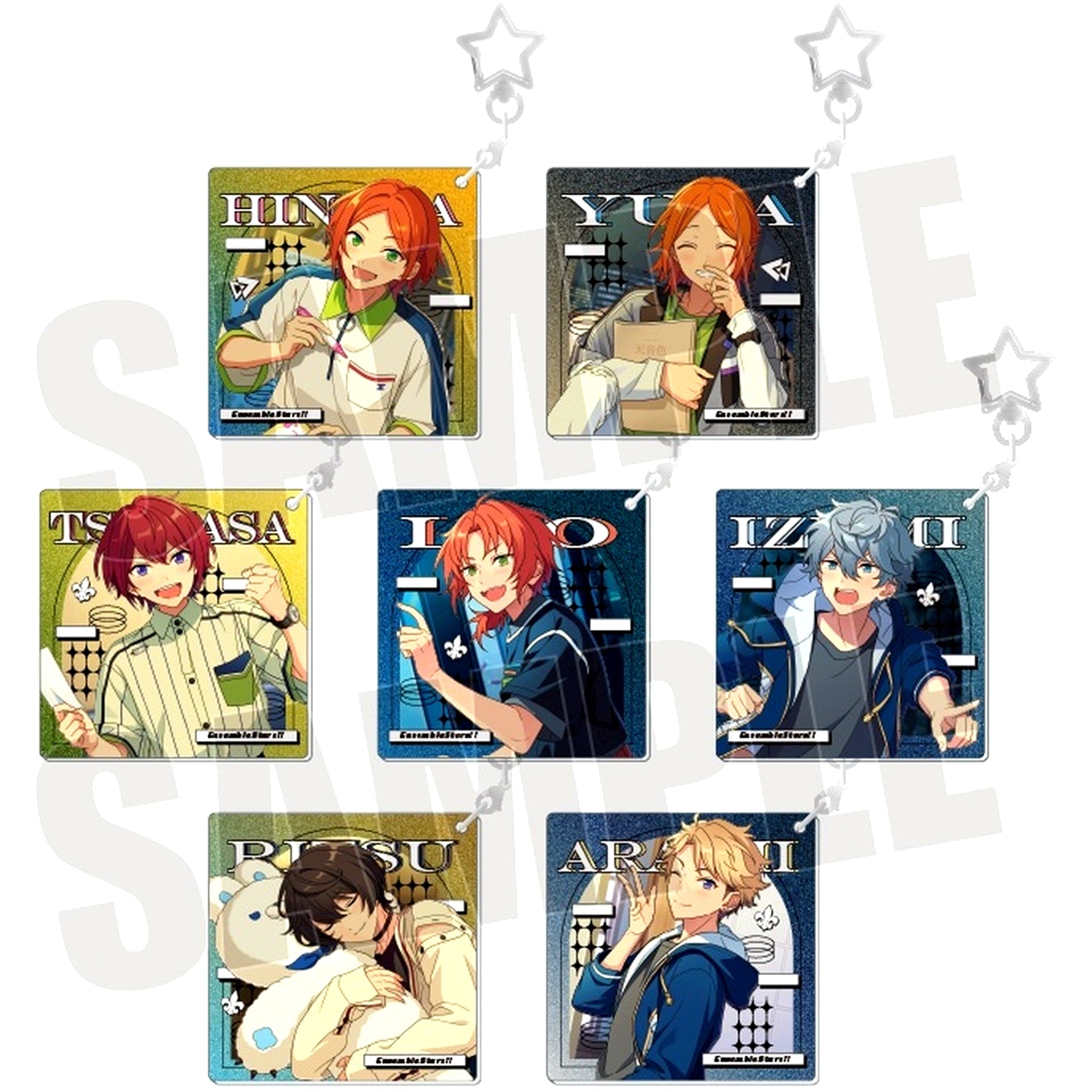 Set of 7 Ensemble Stars!! Star Keychain Collection Sparkle Vol. 5 [USED]