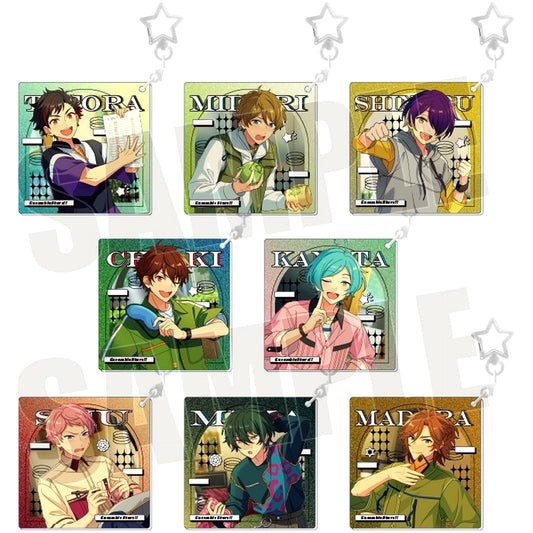 Set of 8 Ensemble Stars!! Star Keychain Collection Sparkle Vol. 6 [USED]