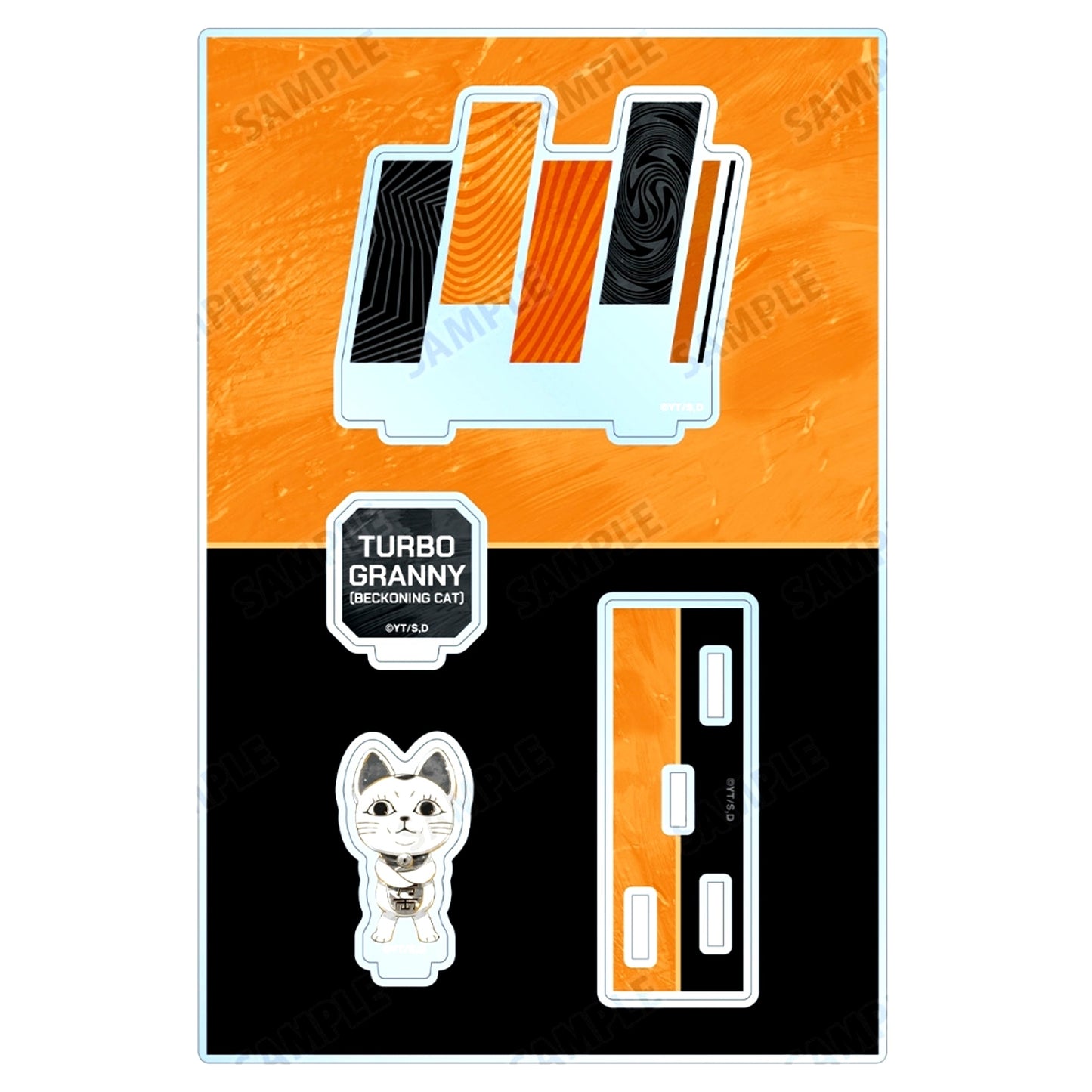 Turbo Granny Beckoning Cat Dandadan Ani-Art BLACK LABEL BIG Acrylic Stand with Parts [USED]