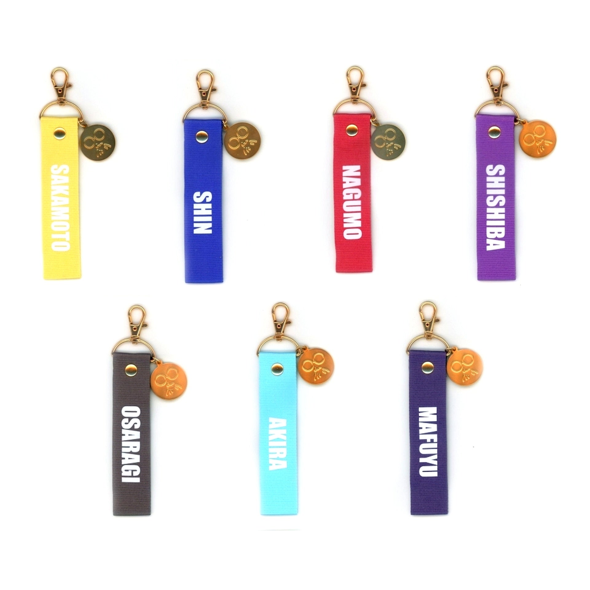 Set of 7 Group SAKAMOTO DAYS Strap with Metal Charm Taito Kuji Street Style Prize D [USED]