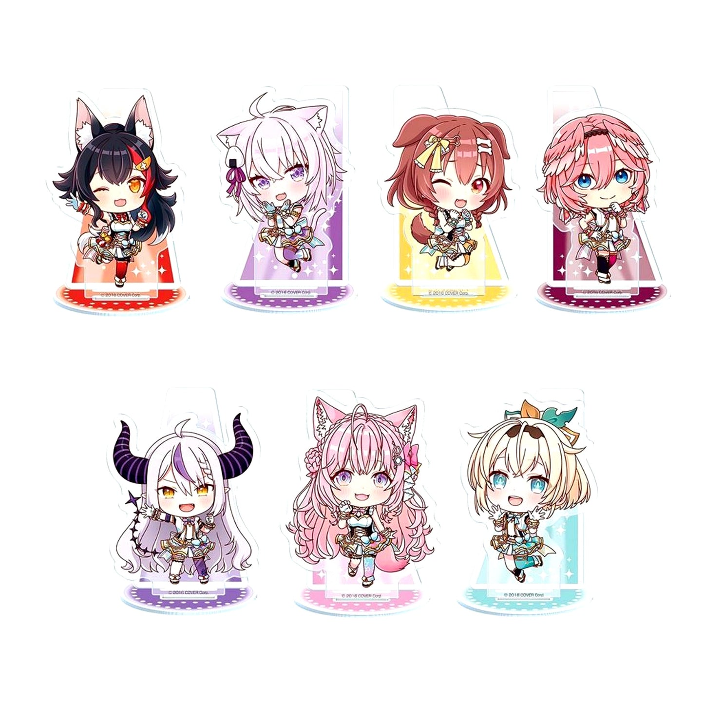 Set of 7 Acrylic Stand Virtual YouTuber Hololive Origin 3 [USED]