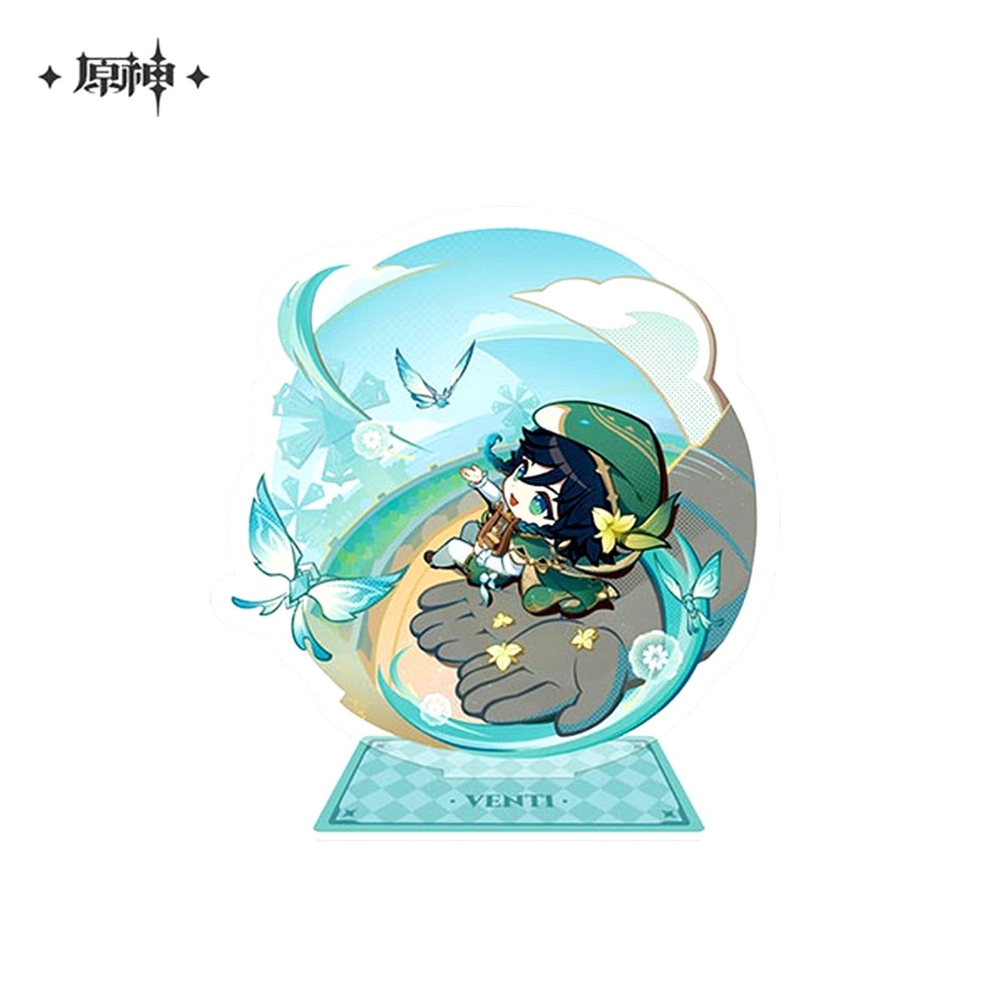 Venti Teyvat Exhibition Series Deformed Acrylic Stand Genshin Impact [USED]