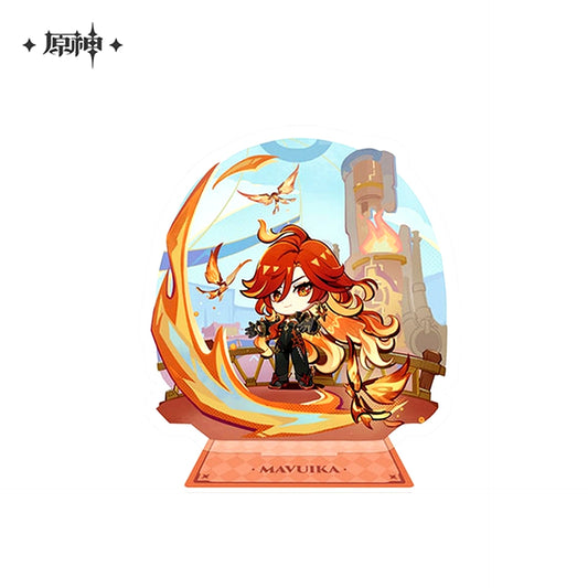 Mavuika Teyvat Exhibition Series Chibi Acrylic Stand Genshin Impact [USED]