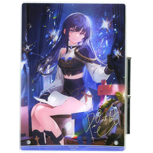 Ponto Nei B5 Acrylic Panel Gold Stamped Replica Autographed Bundle Bonus Virtual YouTuber Nijisanji 2025 Birthday [USED]