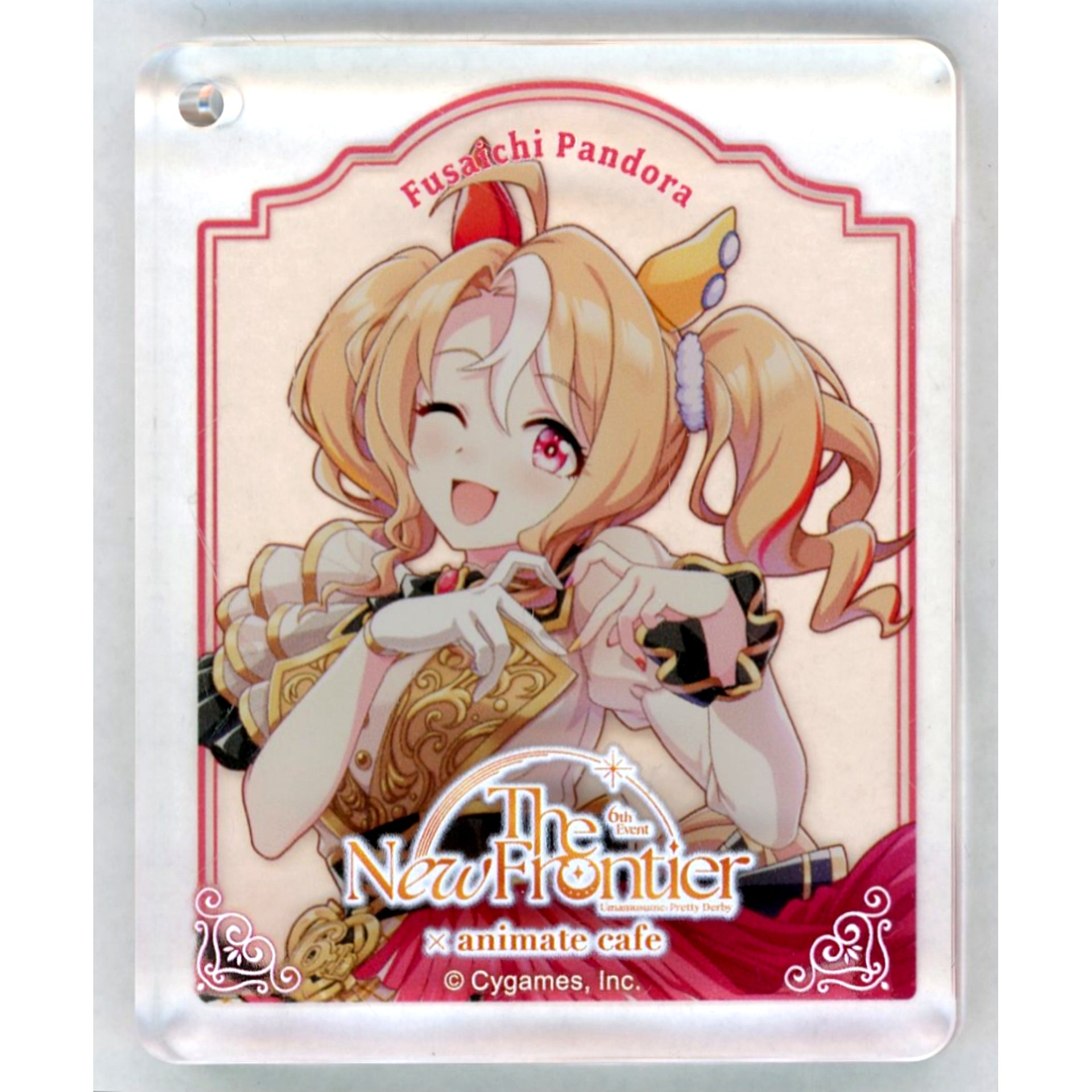 Fusaichi Pandora Secret Uma Musume Pretty Derby 6th EVENT The New Frontier Autumn Performance x animate cafe Branch CoLotta Trading Acrylic Plate Keychain [USED]
