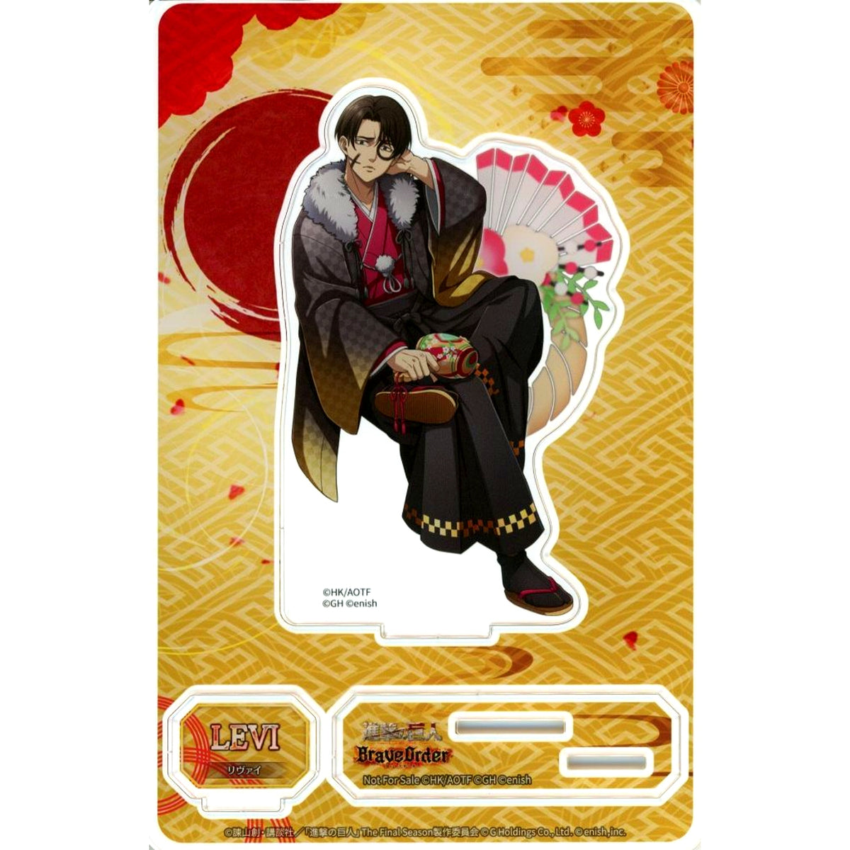 Levi Ackerman First Dream Attack on Titan Brave Order Golden Great Advance Festival Goods Campaign Part 2 Winner Prize Acrylic Stand [USED]