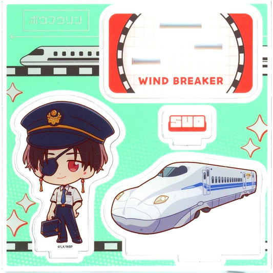 Hayato Suo Wind Breaker Acrylic Stand Plate JR Tokai x WIND BREAKER - Going by Shinkansen - Expedition Bofurin in Nagoya [USED]