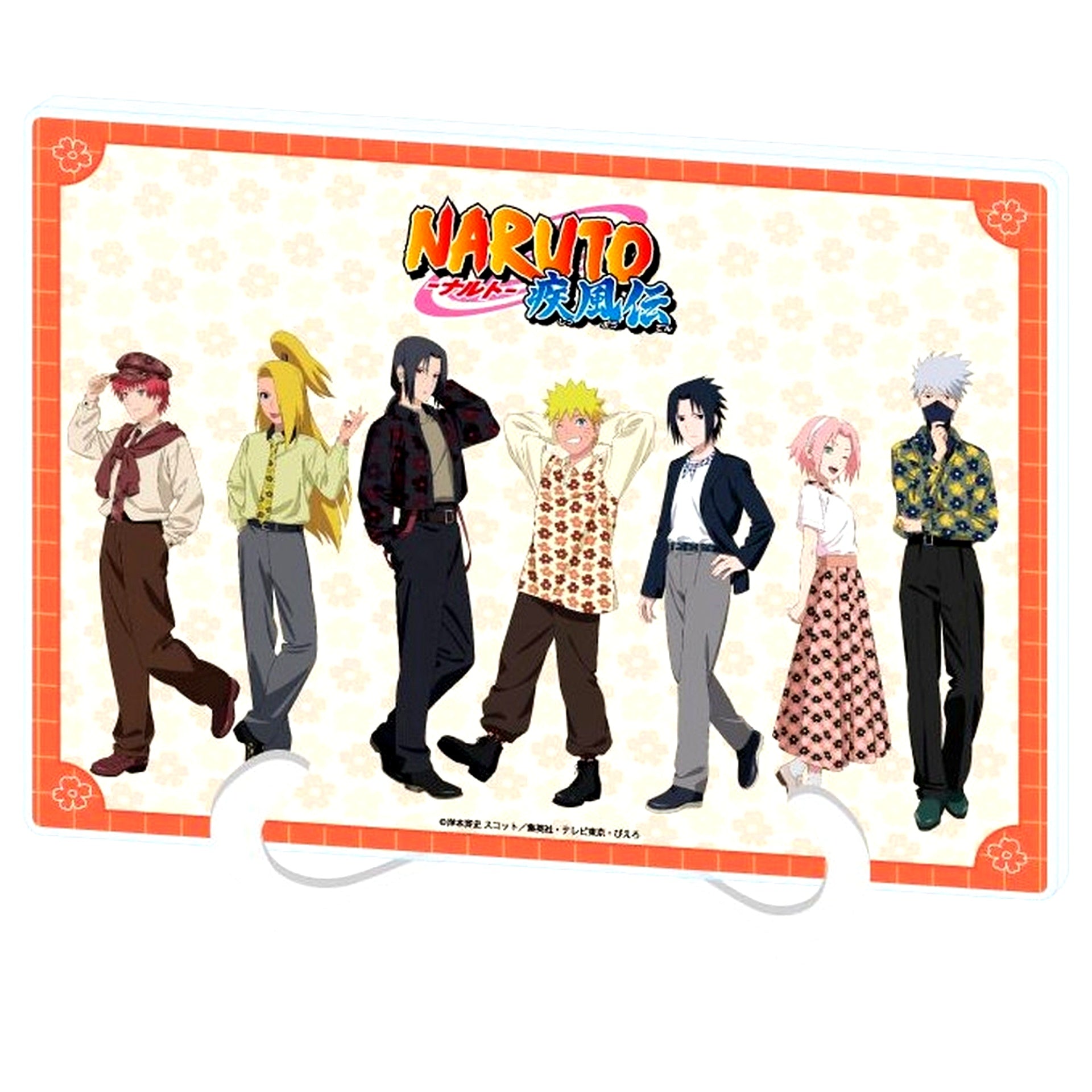 Group 02. New Retro Ver. Illustration A5 Acrylic Art Board Naruto Shippuden [USED]