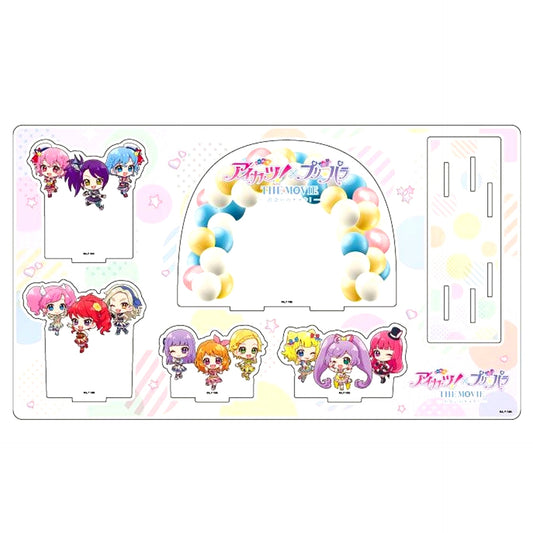 02. All Characters Mini Character Illustration Premium Acrylic Diorama Plate Aikatsu! x PriPara THE MOVIE [USED]