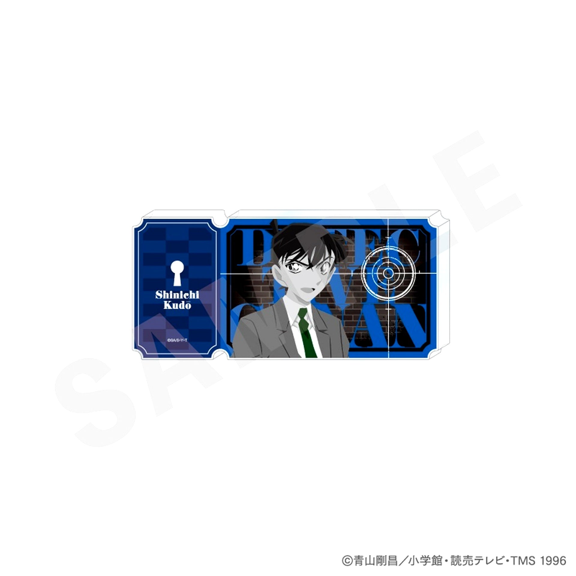 Shinichi Kudo Detective Conan Paintract Series Ticket-Style Acrylic Block Monochrome Ver. [USED]