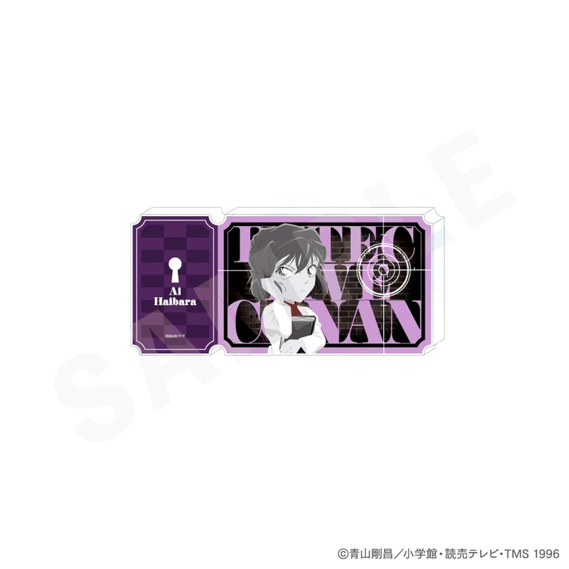 Ai Haibara Monochrome Ver. Detective Conan Paintract Series Ticket Style Acrylic Block [USED]