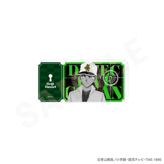 Heiji Hattori Detective Conan Paintract Series Ticket-Style Acrylic Block Monochrome Ver. [USED]