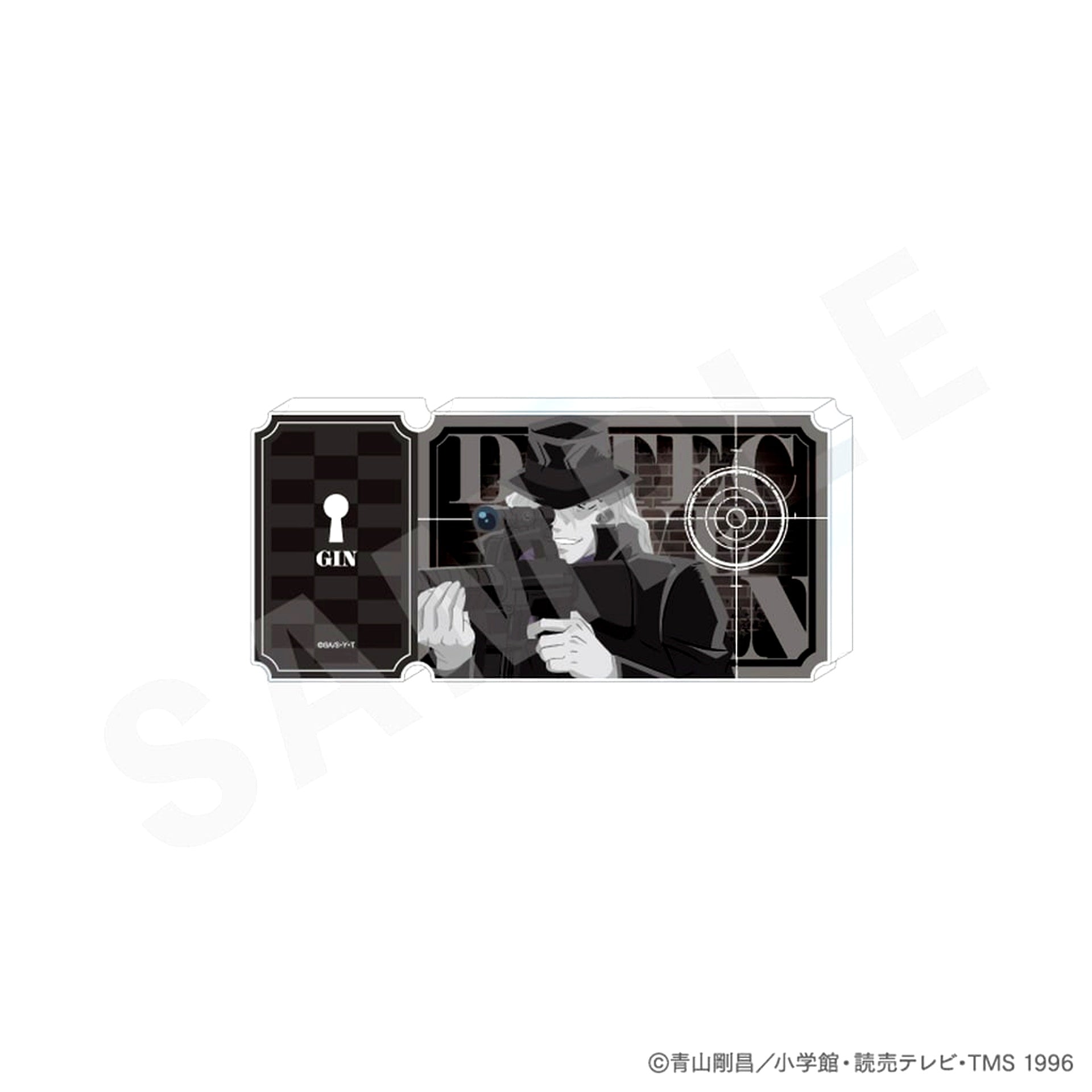 Gin Monochrome Ver. Detective Conan Paintract Series Ticket Style Acrylic Block [USED]
