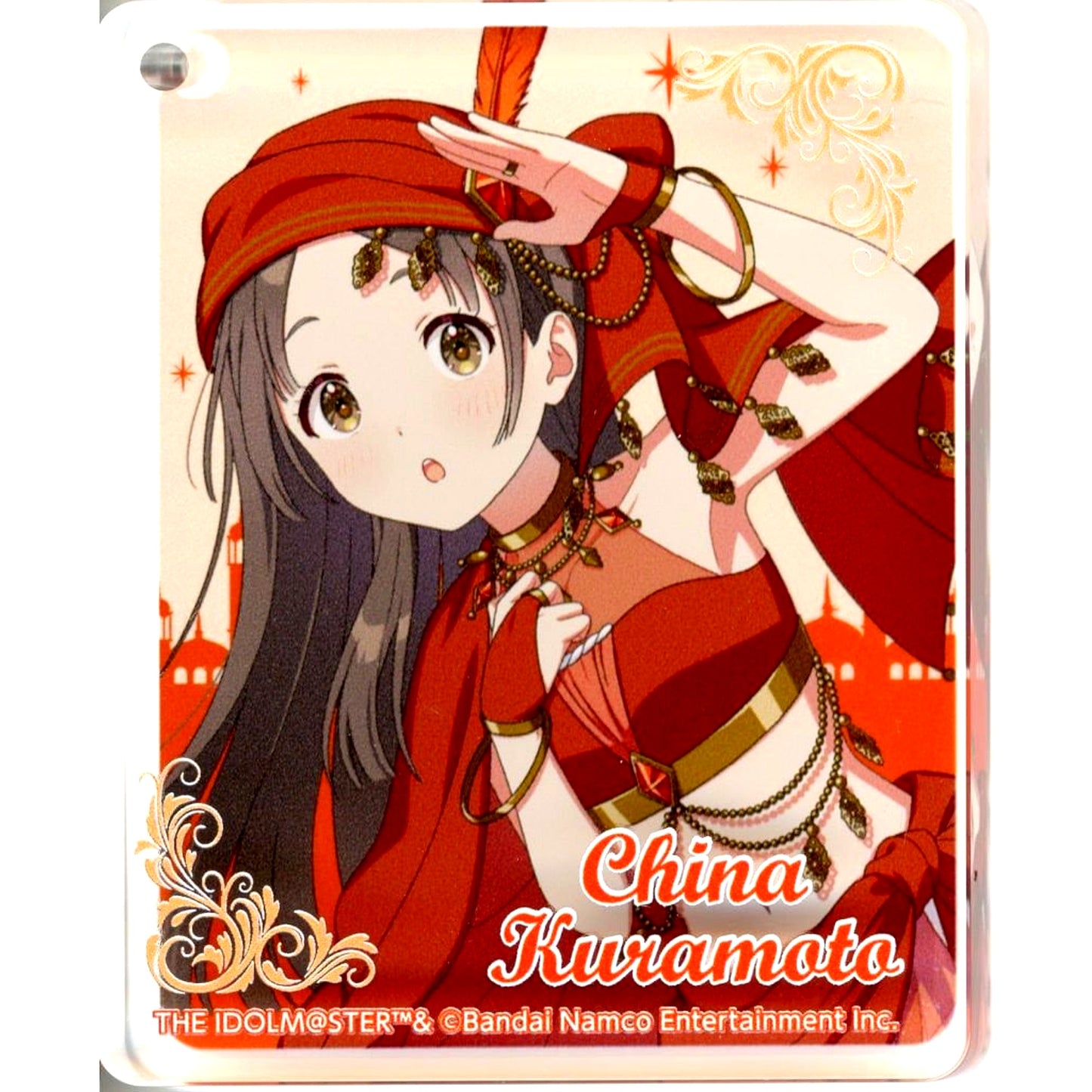 China Kuramoto Gakuen Idolmaster Hatsuboshi Gakuen CoLotta Trading Acrylic Plate Keychain Arabian Cafe x animatecafe Arabian Ver. [USED]