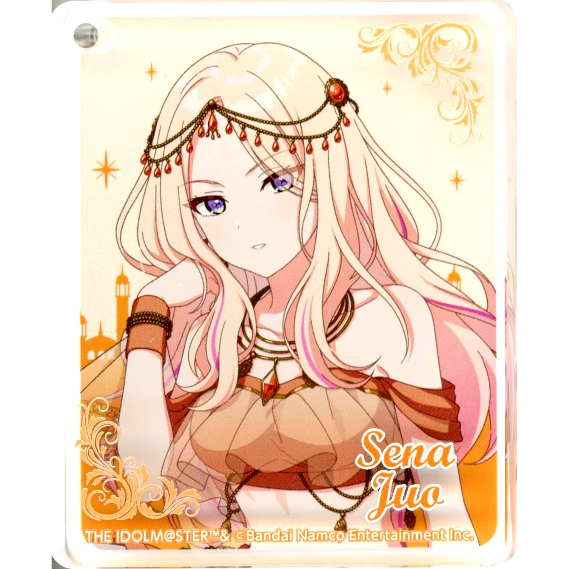 Sena Juo Gakuen Idolmaster Hatsuboshi Gakuen CoLotta Trading Acrylic Plate Keychain Arabian Cafe x animatecafe Arabian Ver. [USED]