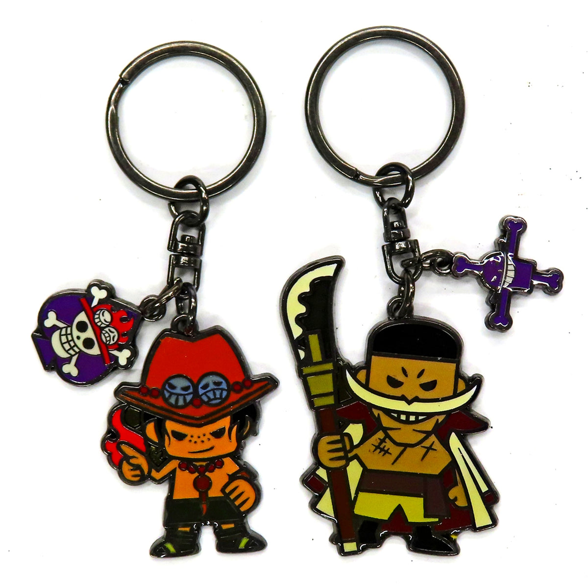 Ace & Newgate Keychain Set One Piece Universal Studios Japan Limited [USED]