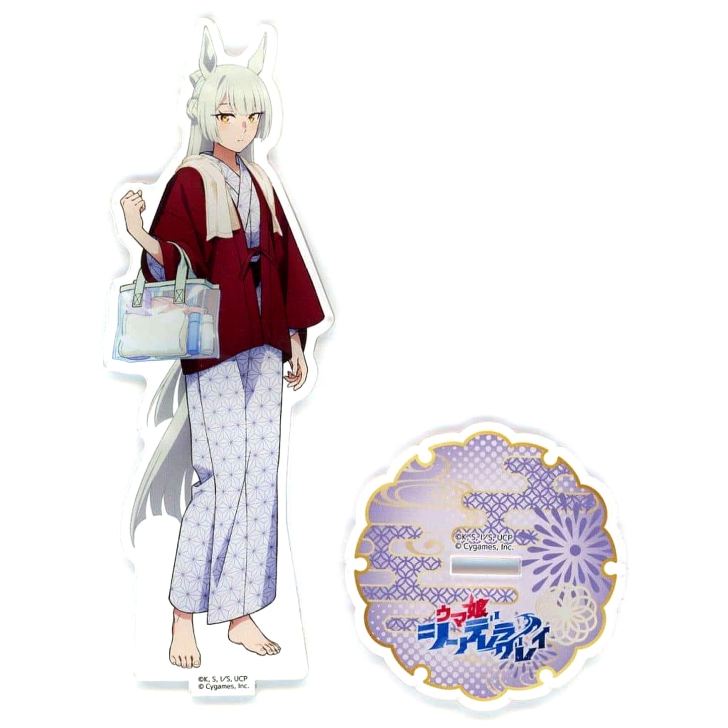 Fujimasa March Umamusume Cinderella Gray Acrylic Stand Gokurakuyu RAKU SPA Kasamatsu Bath [USED]
