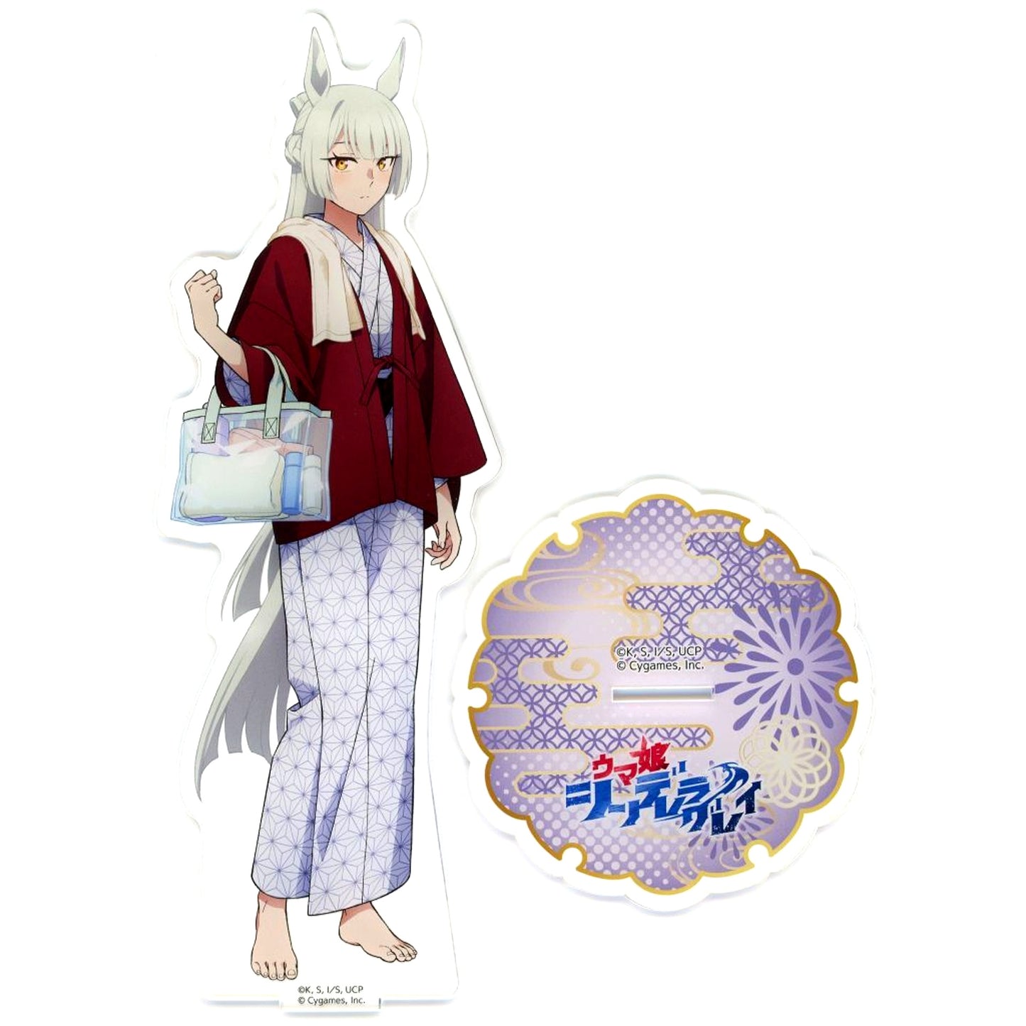 Fujimasa March BIG Acrylic Stand Uma Musume Cinderella Gray x Gokurakuyu RAKU SPA Kasamatsu no Yu Mail Order Limited [USED]