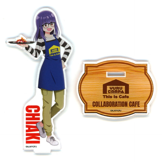 Chiaki Ohgaki Collabo Ltd Original Acrylic Stand Life-size Ver. Yuru Camp SEASON 3 x This Is Cafe [USED]