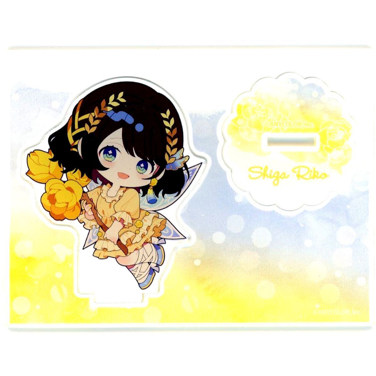 Riko Shiga Flower Fairy Ver. Mini Acrylic Stand Virtual YouTuber Nijisanji Izure Ayame ka Kakitsubata x HANA BIYORI [USED]