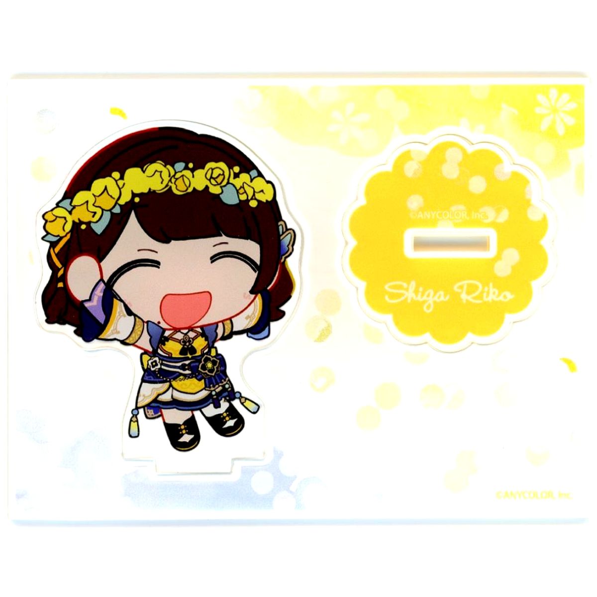 Riko Shiga Flower Crown Ver. Mini Acrylic Stand Virtual YouTuber Nijisanji Izure Ayame ka Kakitsubata x HANA BIYORI [USED]