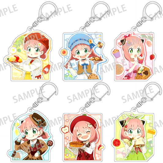 Set of 6 Spy x Family Trading Acrylic Keychain Food [USED]